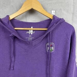 Johnnie-O Purple Hooded Sweatshirt Women’s XS Soft Modal Blend V-Neck Pullover